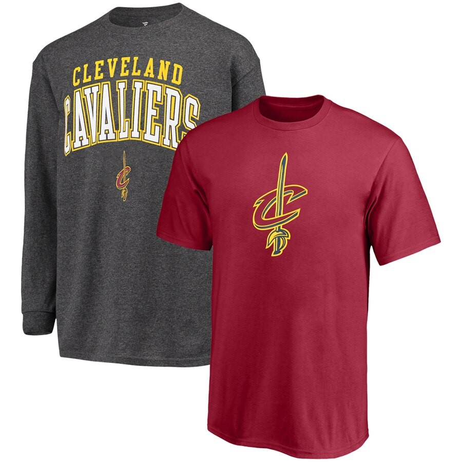 Cleveland Cavaliers Fanatics Branded WineGray Square T-Shirt Combo Set ...