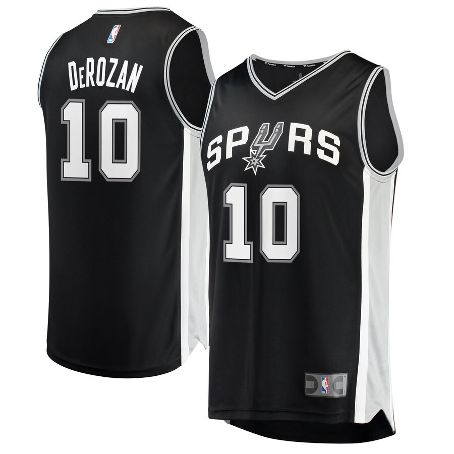 San Antonio Spurs DeMar DeRozan Fanatics Branded Black Fast Break ...