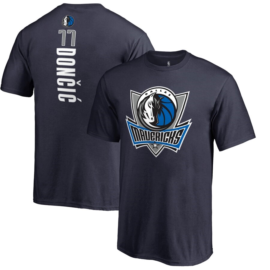 Dallas Mavericks Luka Doncic Fanatics Branded Navy Backer T-Shirt ...