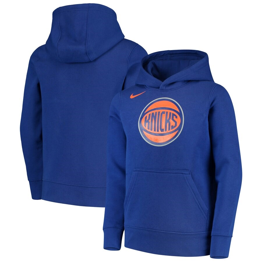 New York Knicks Nike Blue Essential Logo Hoodie - Maillot Basket NBA ...