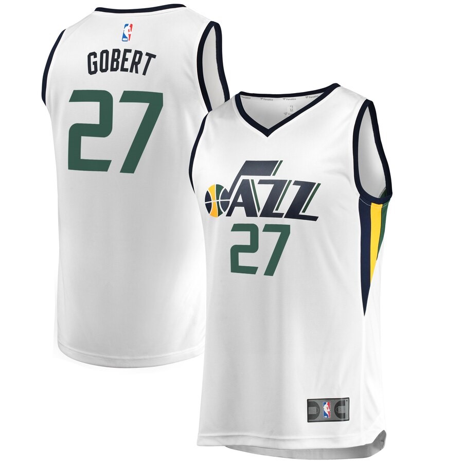 Utah Jazz Rudy Gobert Fanatics Branded White Fast Break Jersey ...