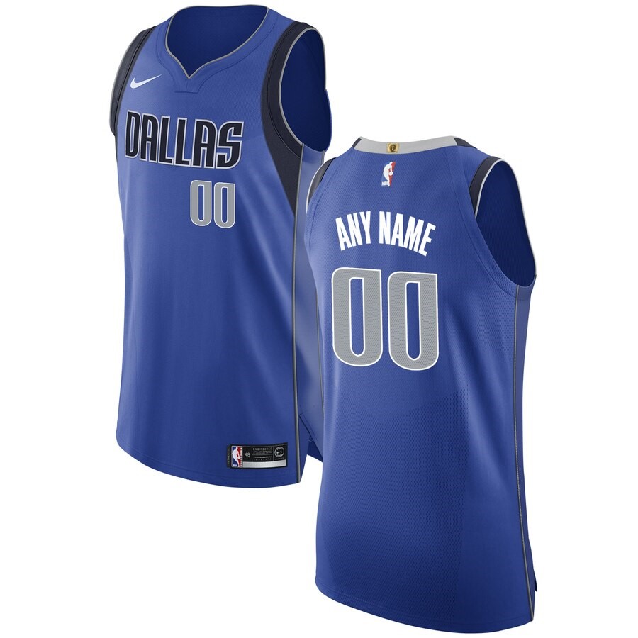 Dallas Mavericks Nike Royal Authentic Custom Jersey - Icon Edition 