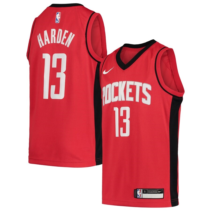 Houston Rockets James Harden Nike Red Team Swingman Jersey - Icon ...