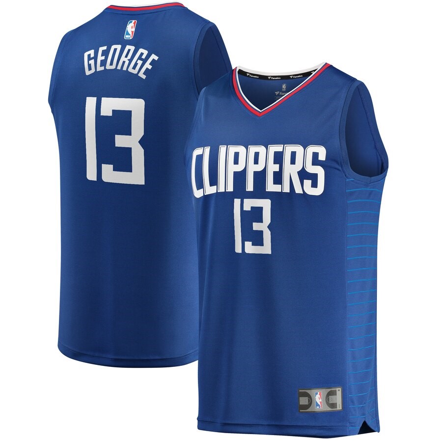 LA Clippers Paul George Fanatics Branded Blue 2019/20 Fast Break ...
