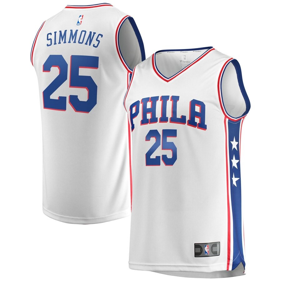 Philadelphia 76ers Ben Simmons Fanatics Branded White Fast Break ...