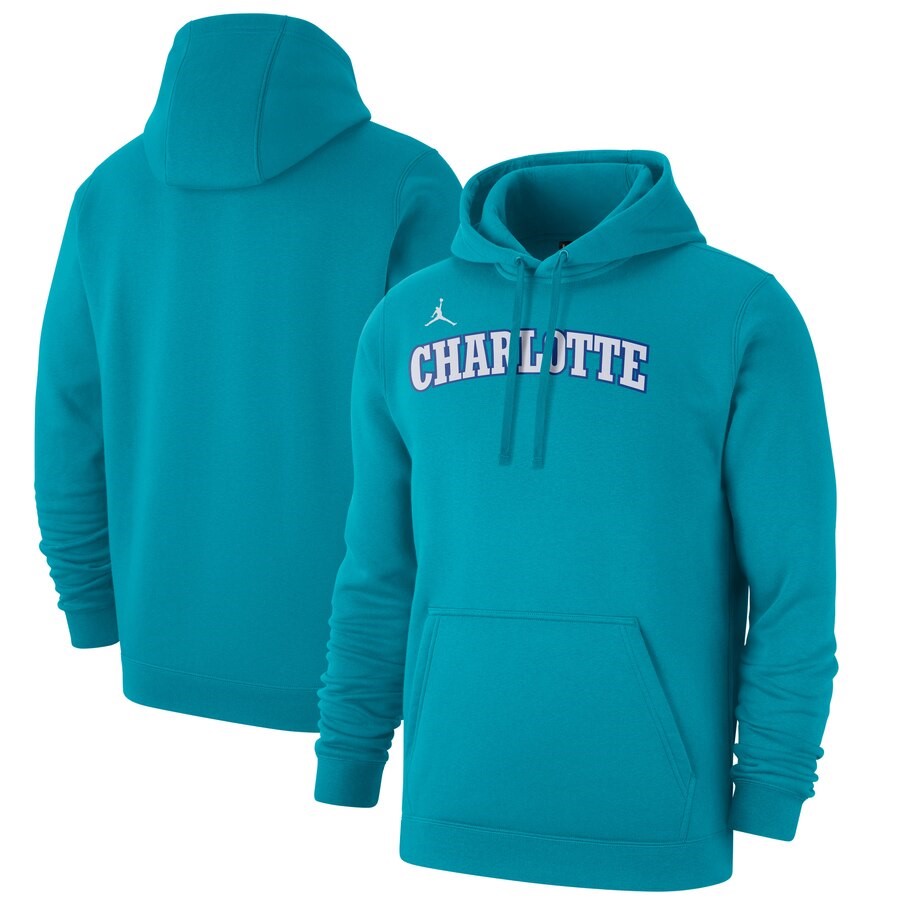 Charlotte Hornets Jordan Brand Teal Hardwood Classics Club Pullover ...