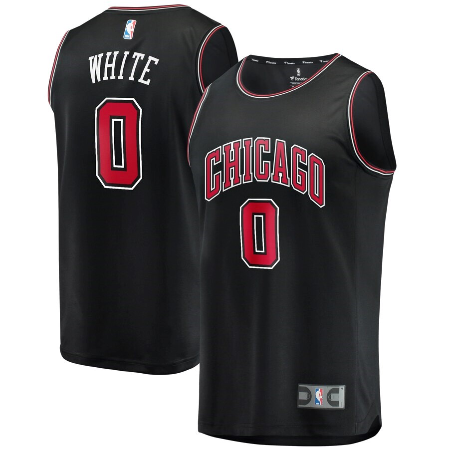 Chicago Bulls Coby White Fanatics Branded Black Fast Break Replica ...