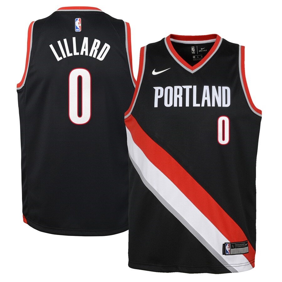 Portland Trail Blazers Damian Lillard Nike Black Swingman Jersey - Icon ...