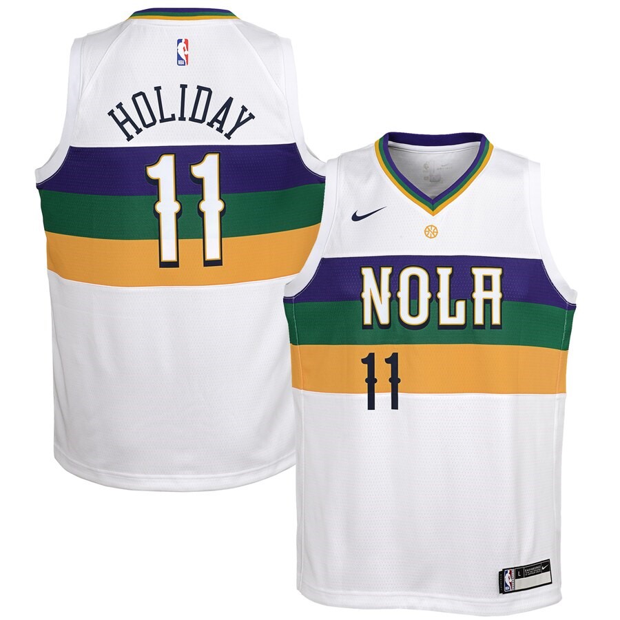 New Orleans Pelicans Jrue Holiday Nike White Swingman Jersey Jersey ...