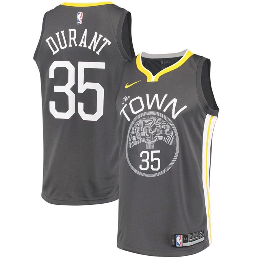 Golden State Warriors Kevin Durant Nike Black Swingman Jersey ...