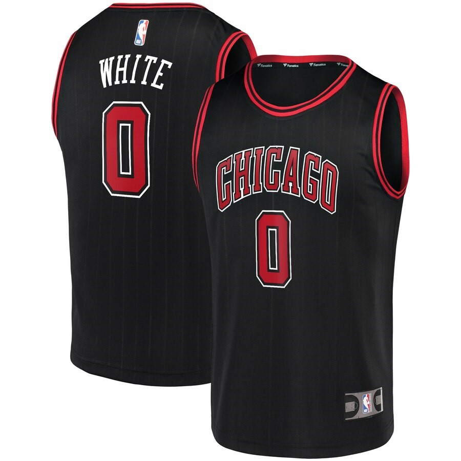 Chicago Bulls Coby White Fanatics Branded Black Fast Break Replica ...