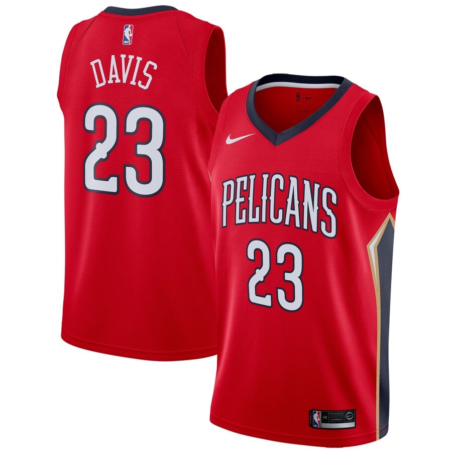 New Orleans Pelicans Anthony Davis Nike Red Swingman Jersey Statement ...