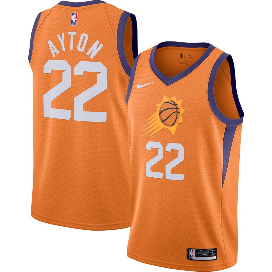 Phoenix Suns DeAndre Ayton Nike Orange Finished Swingman Jersey ...