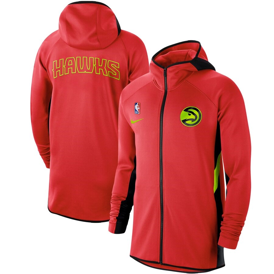 Atlanta Hawks Nike Red Authentic Showtime Therma Flex Performance Full ...