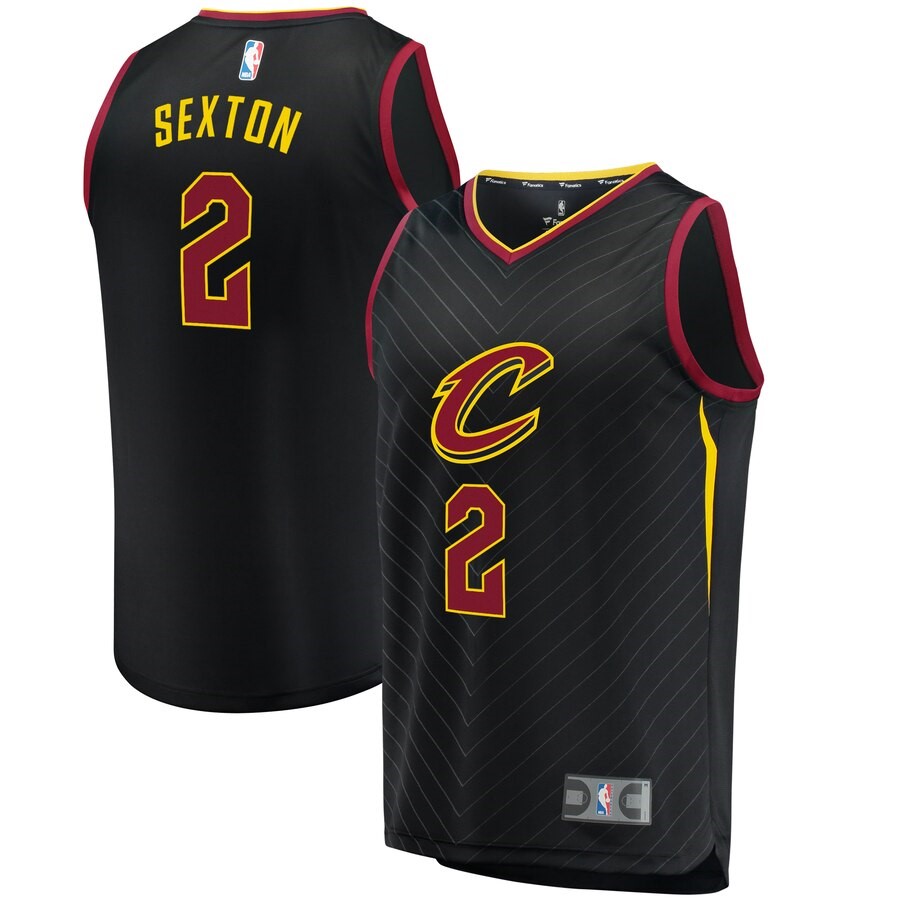 Cleveland Cavaliers Collin Sexton Fanatics Branded Black Fast Break ...