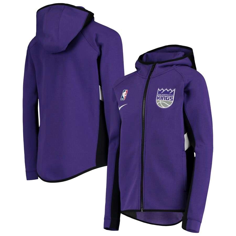 Sacramento Kings Nike Purple Team Logo Showtime Performance Full-Zip ...