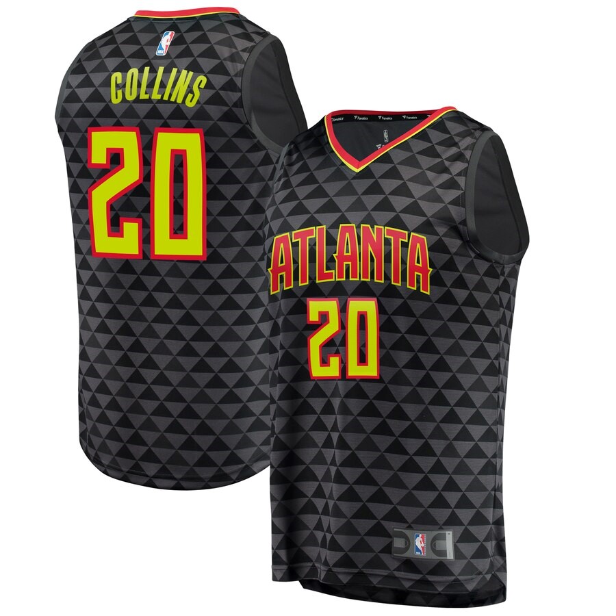 Atlanta Hawks John Collins Fanatics Branded Black Fast Break Replica ...