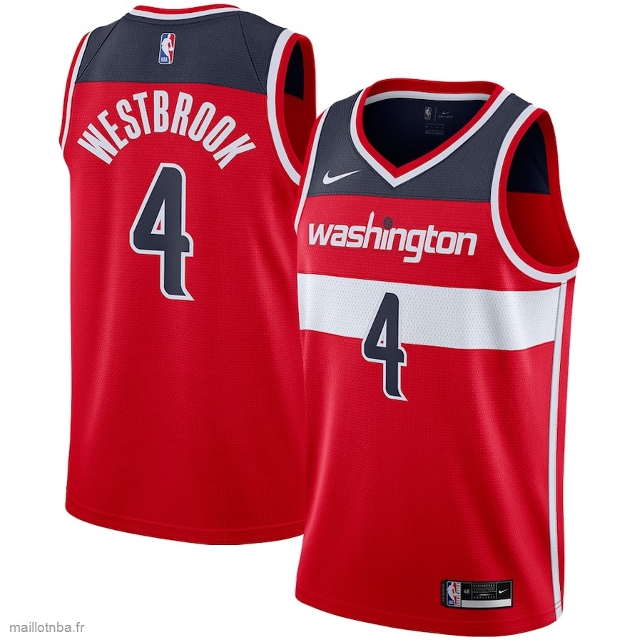 Maillot Washington Wizards Russell Westbrook Nike Red 2020/21 Swingman ...