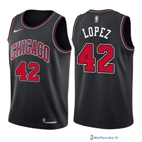 Maillot NBA Pas Cher Chicago Bulls Robin Lopez 42 Noir Statement 2017/ ...