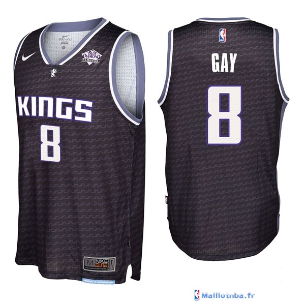 Maillot NBA Pas Cher Sacramento Kings Rudy Gay 8 Nike Bleu Ville 2017/ ...