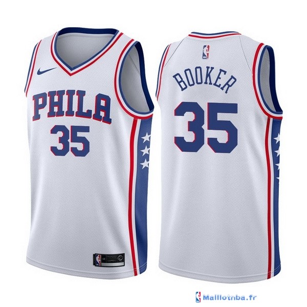 Maillot NBA Pas Cher Philadelphia Sixers Trevor Booker 35 Blanc ...