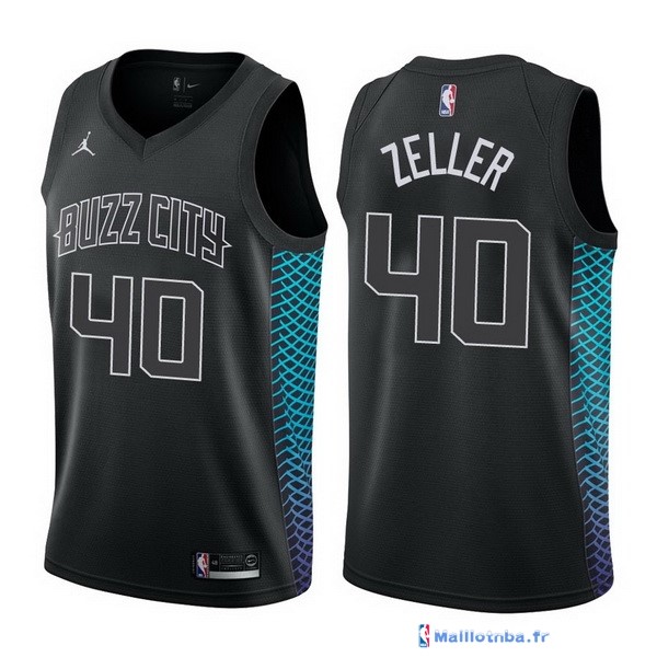 Maillot NBA Pas Cher Charlotte Hornets Cody Zeller 40 Nike Noir Ville ...