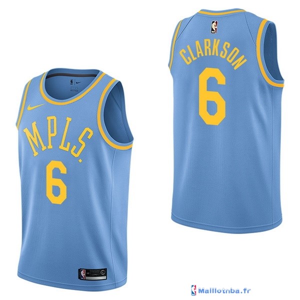 Maillot NBA Pas Cher Los Angeles Lakers Jordan Retro 6 Bleu 2017/18 ...