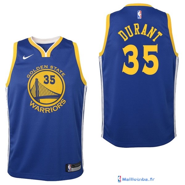 Maillot NBA Pas Cher Golden State Warriors Junior Kevin Durant 35 Bleu ...