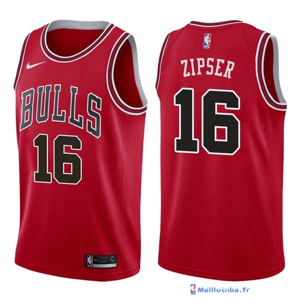 Maillot NBA Pas Cher Chicago Bulls Paul Zipser 16 Rouge Icon 2017/18 ...