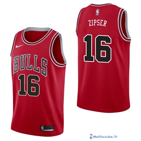 Maillot NBA Pas Cher Chicago Bulls Paul Zipser 16 Rouge Icon 2017/18 ...