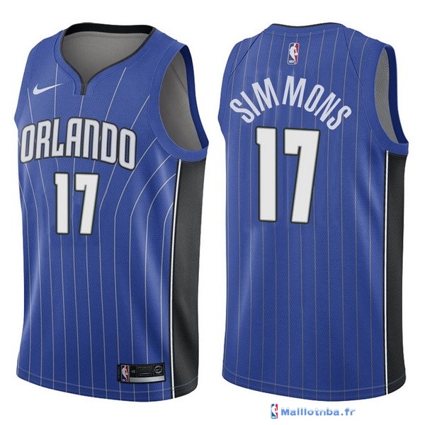 Maillot Nba Pas Cher Orlando Magic Jonathon Simmons 17 Bleu Icon 2017  