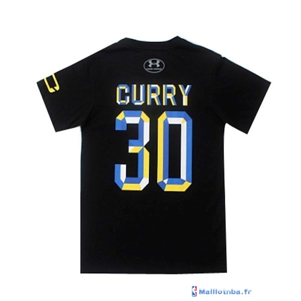 Maillot NBA Pas Cher Golden State Warriors Stephen Curry 30 Noir Bleu ...