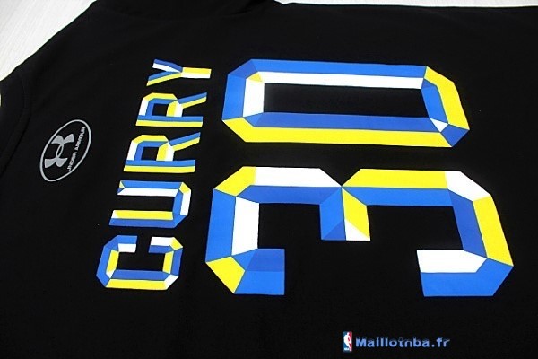 Maillot NBA Pas Cher Golden State Warriors Stephen Curry 30 Noir Bleu ...