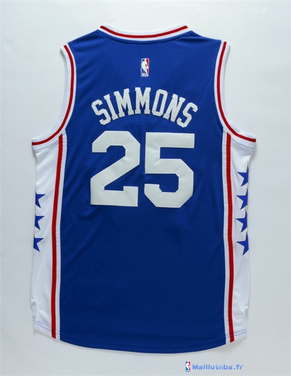 Maillot NBA Pas Cher Philadelphia Sixers 2016 Ben Simmons 25 Bleu ...