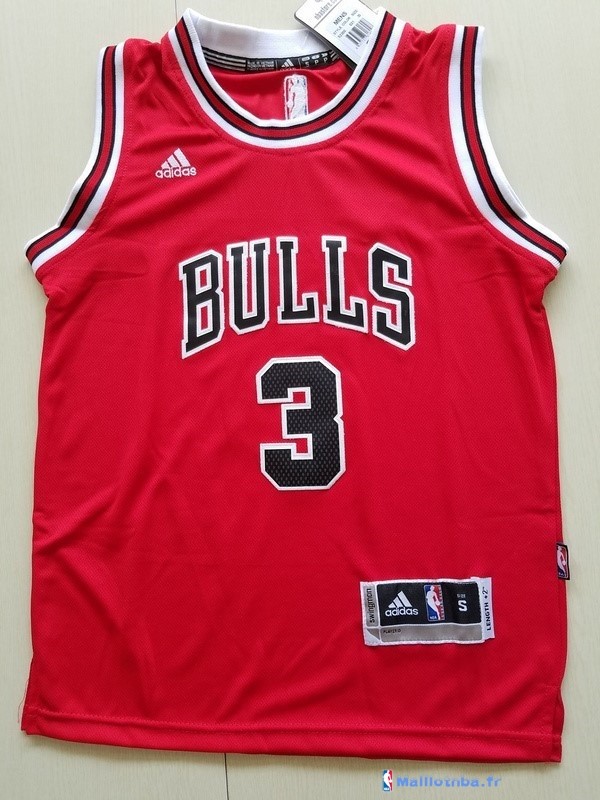 Maillot NBA Pas Cher Chicago Bulls Junior Dwyane Wade 3 Rouge - Maillot ...