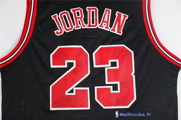 Maillot NBA Pas Cher Chicago Bulls Michael Jordan 23 Noir Rouge ...