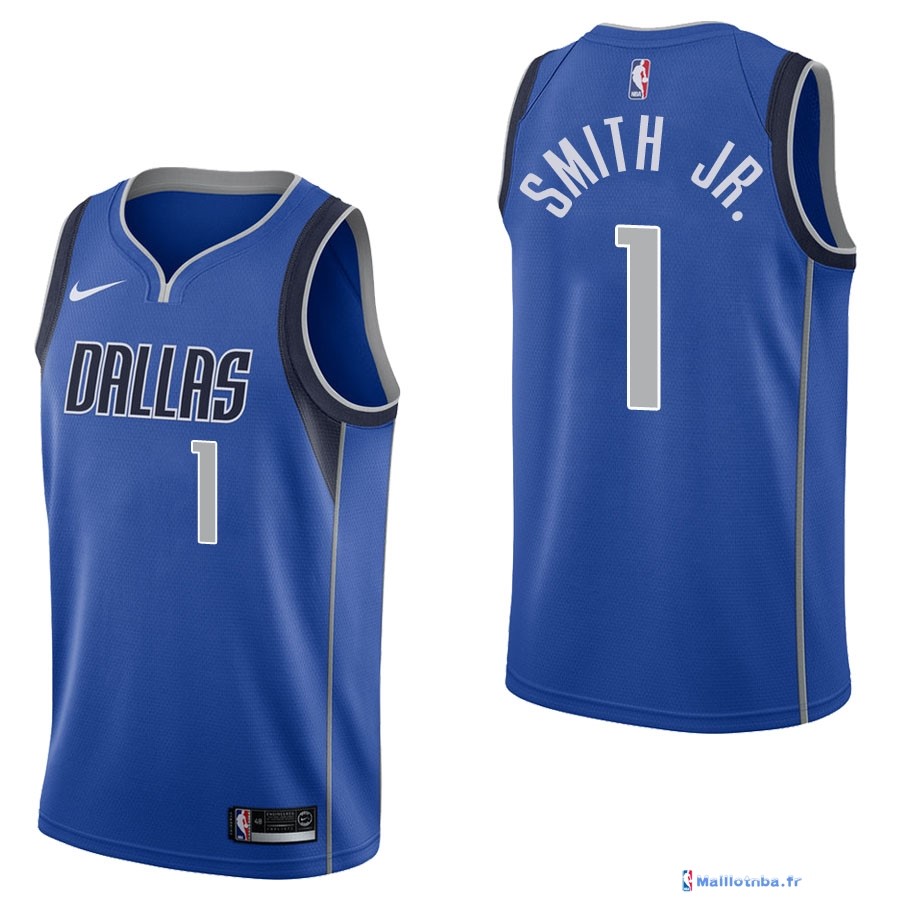 Maillot NBA Pas Cher Dallas Mavericks Dennis Smith Jr 1 Bleu Icon 2017/ ...