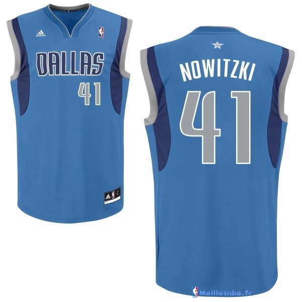 Maillot NBA Pas Cher Dallas Mavericks Dirk Nowitzki 41 Bleu - Maillot ...