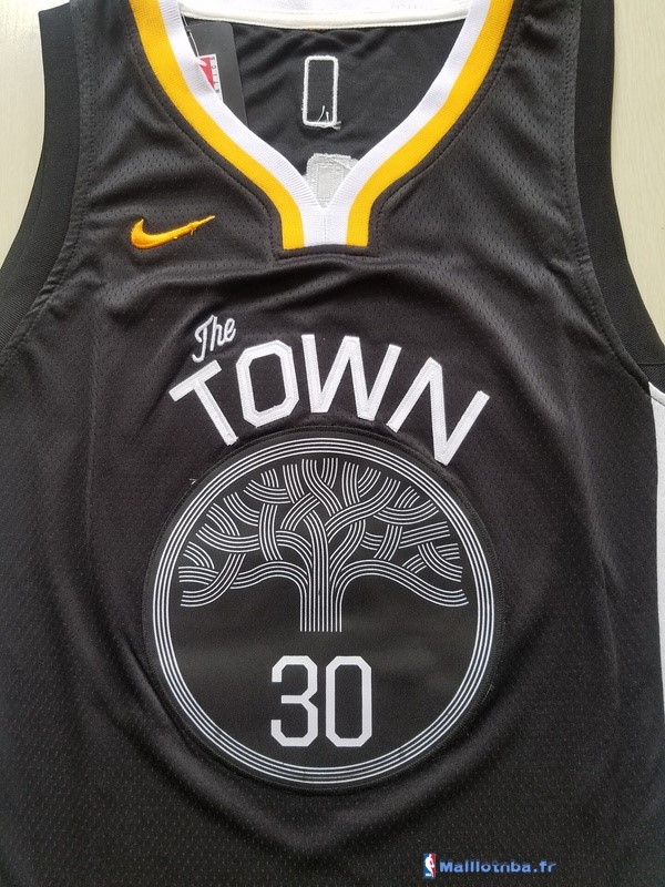 Maillot NBA Pas Cher Golden State Warriors Junior Stephen Curry 30 Noir ...