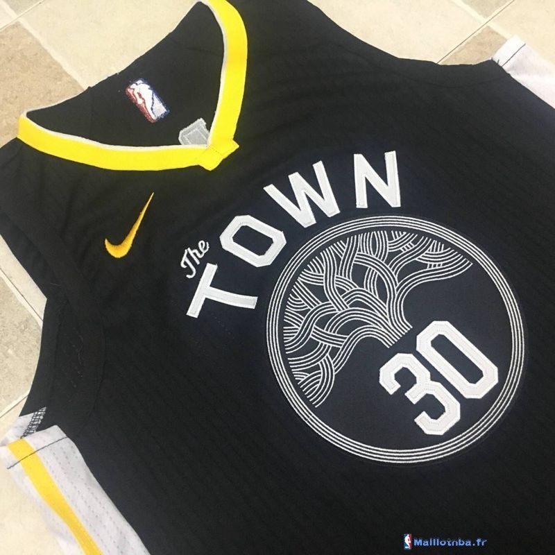 Maillot NBA Pas Cher Golden State Warriors Stephen Curry 30 Noir ...