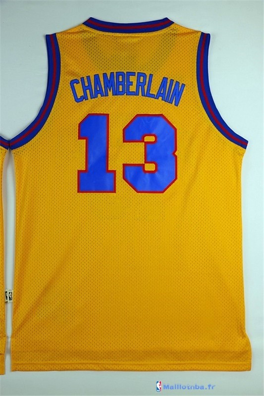 Maillot NBA Pas Cher Golden State Warriors Wilt Chamberlain 13 Jaune ...