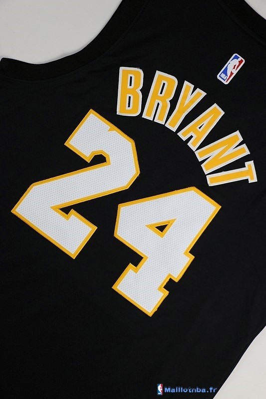 Maillot NBA Pas Cher Los Angeles Lakers Kobe Bryant 24 Noir Jaune ...