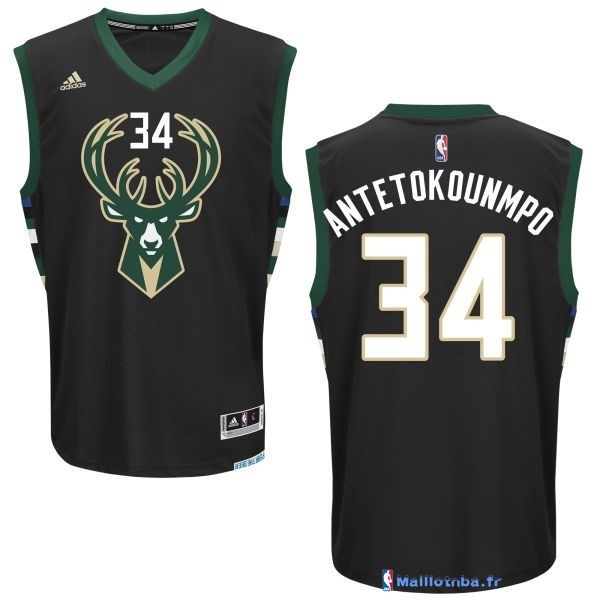 Maillot Nba Pas Cher Milwaukee Bucks Giannis Antetokounmpo 34 Noir 