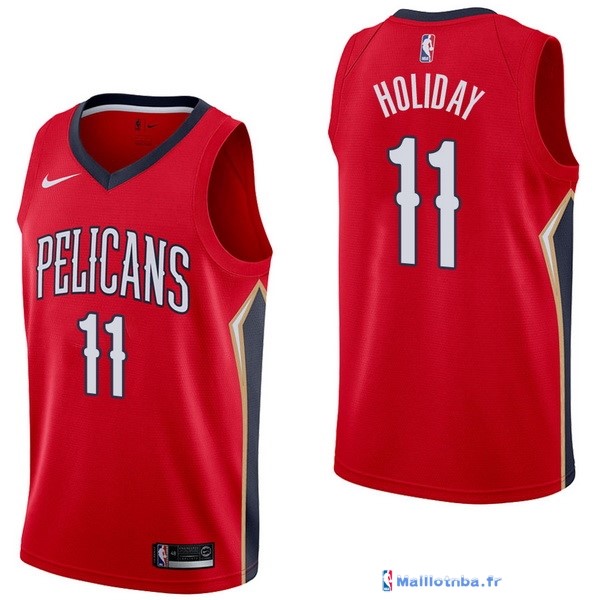 Maillot NBA Pas Cher New Orleans Pelicans Jrue Holiday 11 Rouge ...