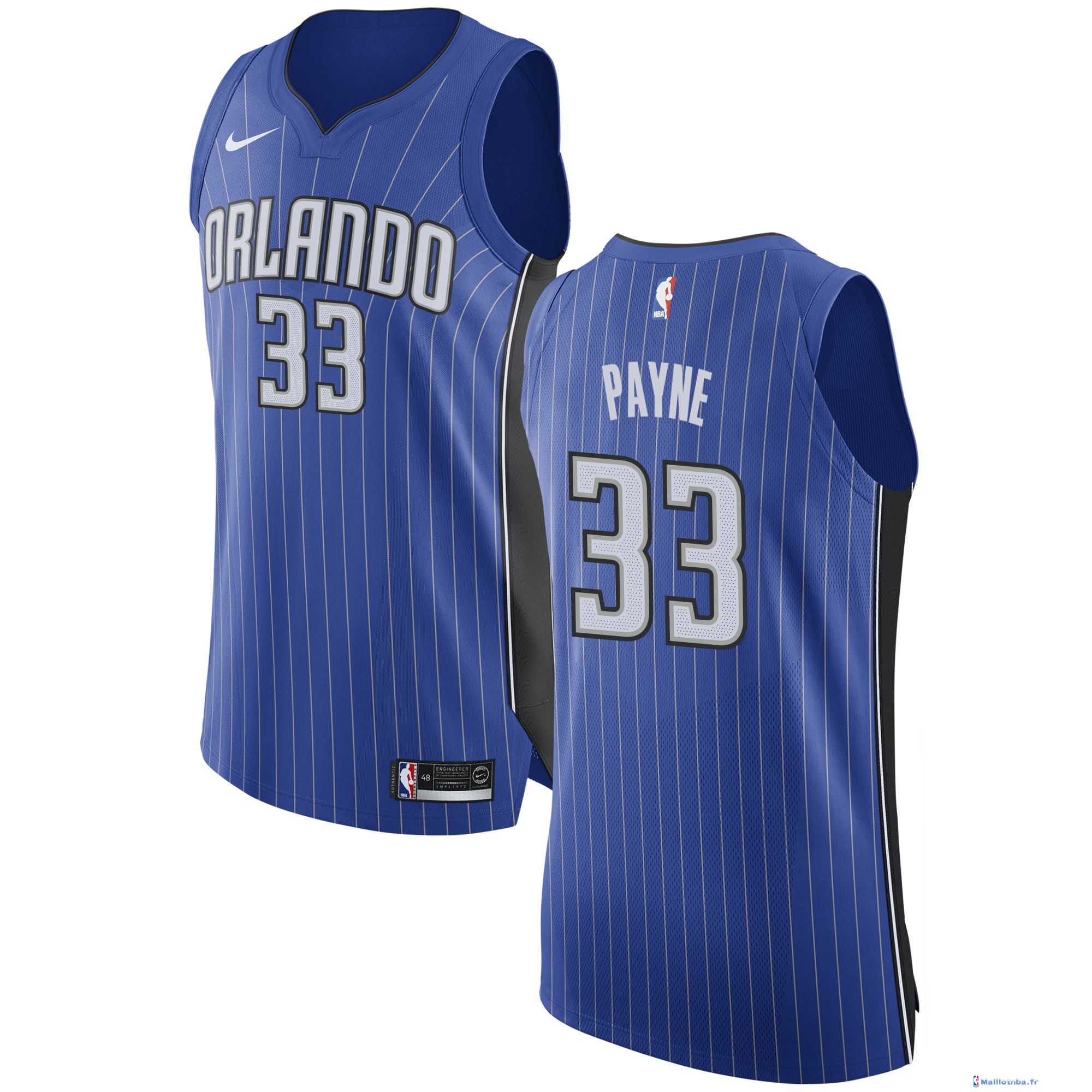 Maillot NBA Pas Cher Orlando Magic Adreian Payne 33 Bleu Icon 2017/18 ...