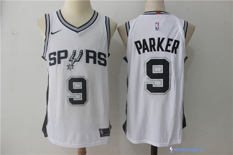 Maillot NBA Pas Cher San Antonio Spurs Tony Parker 9 Blanc Association ...