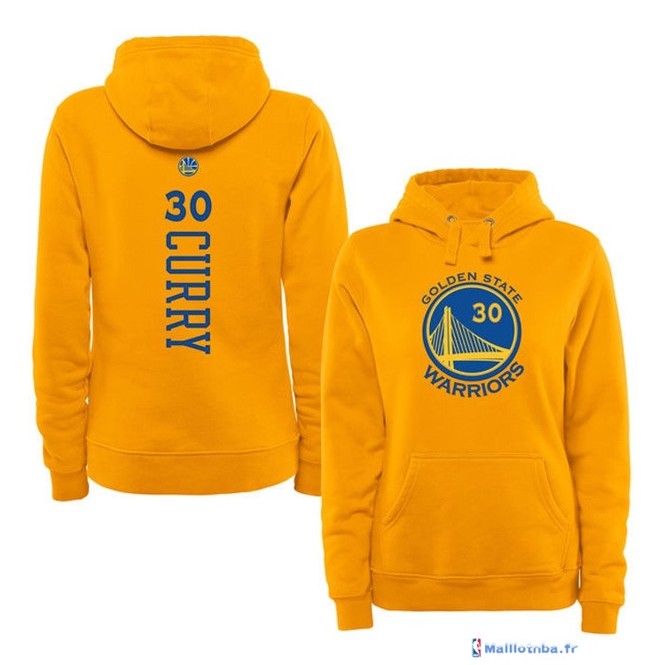 Sweat Capuche NBA Golden State Warriors Stephen Curry 30 Jaune ...