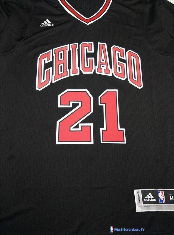 Maillot NBA Pas Cher Chicago Bulls Jimmy Butler 21 Noir MC ...