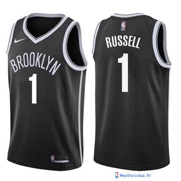 Maillot NBA Pas Cher Brooklyn Nets D'Angelo Russell 1 Noir Icon 2017/18 ...