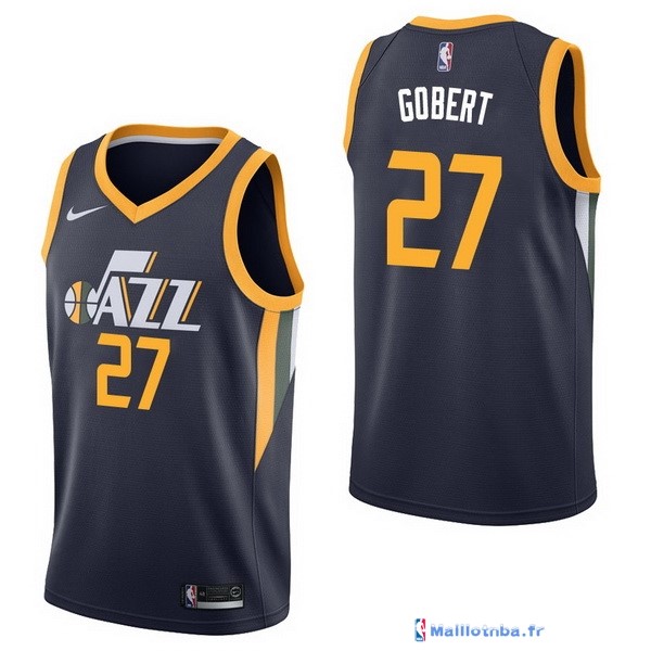 Maillot NBA Pas Cher Utah Jazz Rudy Gobert 27 Marine Icon 2017/18 ...